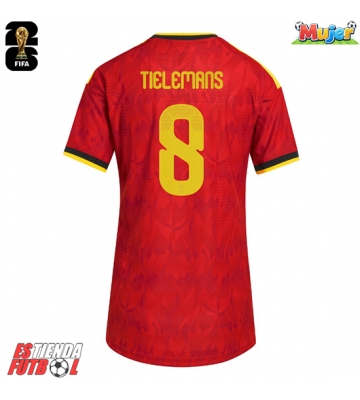Bélgica Youri Tielemans #8 Primera Equipación Mujer Mundial 2026 Manga Corta